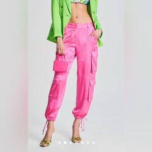 Retrofete Portela Pink Cargo Pants Small $395